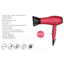 2017 New Professional Hair Blow Dryer Factory Vente en gros avec négative Ion Generator